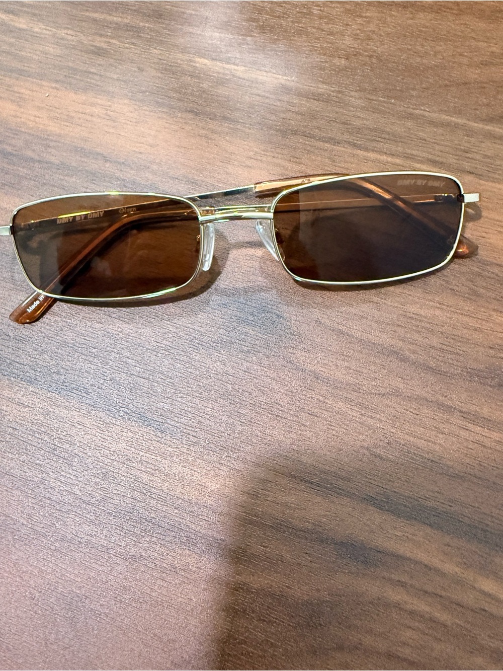 Olsen Frameless Sunglasses w Case - Brown dmy Bella  Hadid